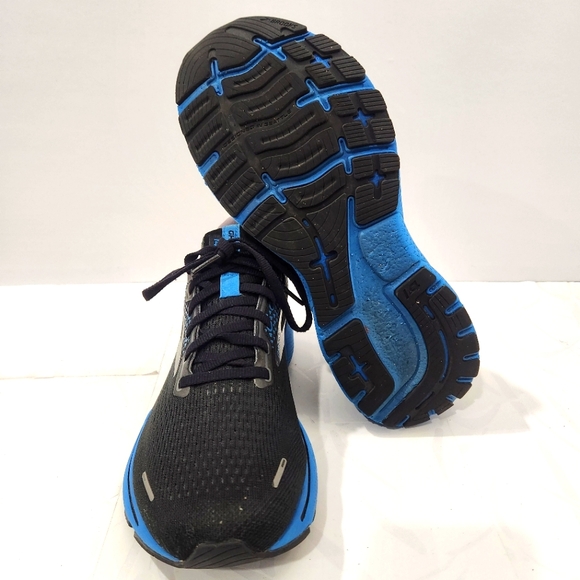 Brooks Ghost 14 Mens Black Blue Running Shoes Sneakers US 9 - Picture 8 of 11